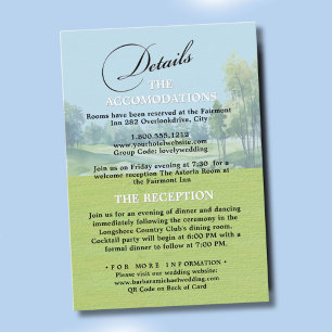 Golf Wedding Details Enclosure Card