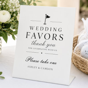 Golf Wedding Favours Please Take One Pedestal Sign