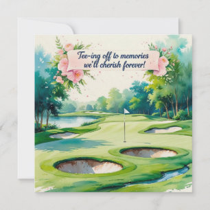 Golf wedding for celebrating with us thank you card