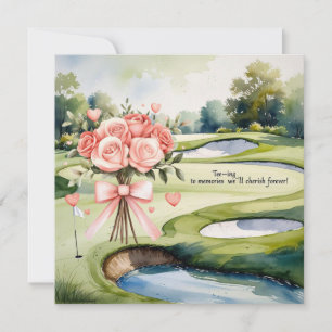 Golf wedding for celebrating with us thank you card
