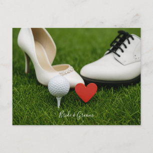 Golf Wedding Invitation card golf bsll with love