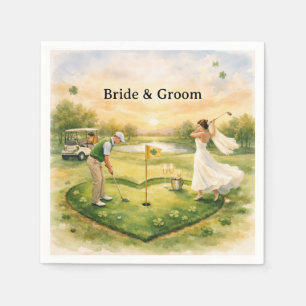 Golf Wedding Lucky in Love St. Patrick's Day theme Napkin