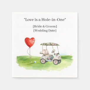 Golf Wedding Save the Date Elegant Golf Course Napkin