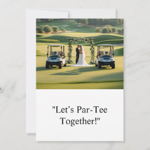 Golf Wedding Save the Date Golf themed Invitation