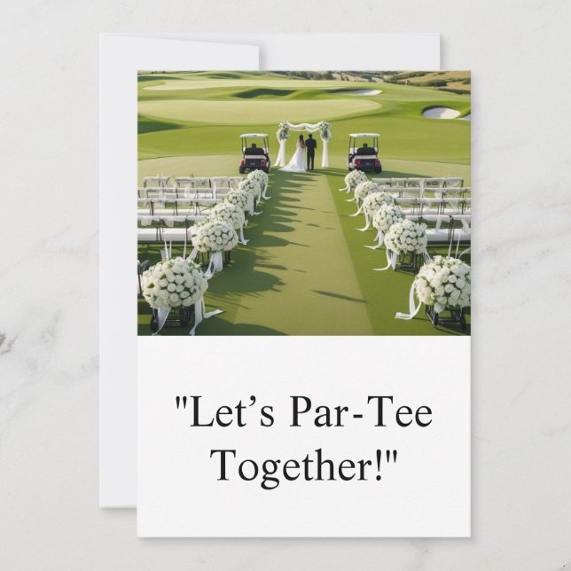 Golf Wedding Save the Date Golf themed  Invitation (Front)