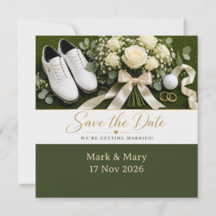 Golf Wedding Save the Date Invitation
