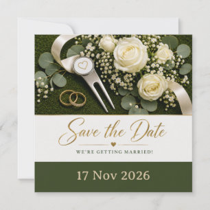 Golf Wedding Save the Date Invitation