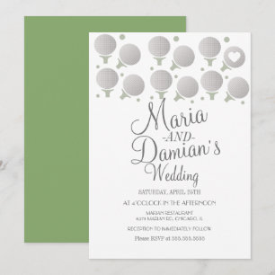 Golf Wedding Sports Dots and Tees Invitation
