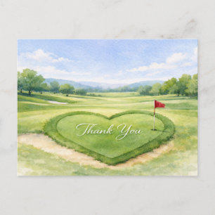  Golf Wedding Thank You Card 