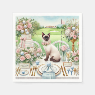 Golf Wedding themed for Cat Lovers Napkin