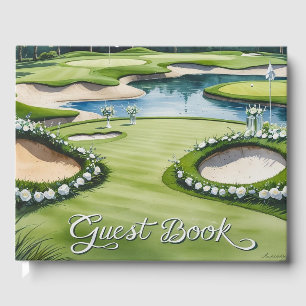 Golf Wedding themed for golfer Guest Book