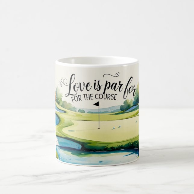 Golf wedding themed on the course  coffee mug (Center)