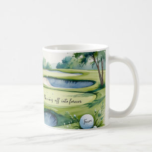Golf wedding themed on the course coffee mug