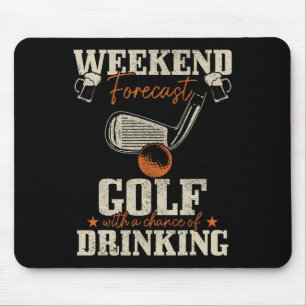 Golf Weekend Forecast Golf With A Chance Of Drinki Mouse Mat