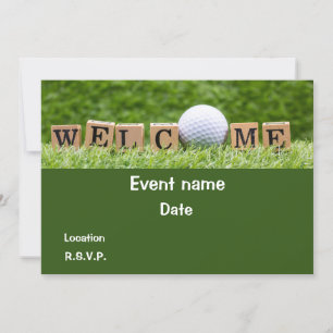 Golf Welcome party invitation card
