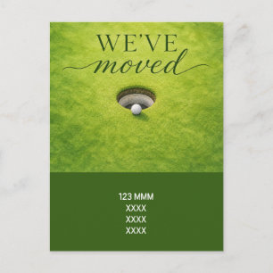 Golf we've moved to new house with golf ball Card