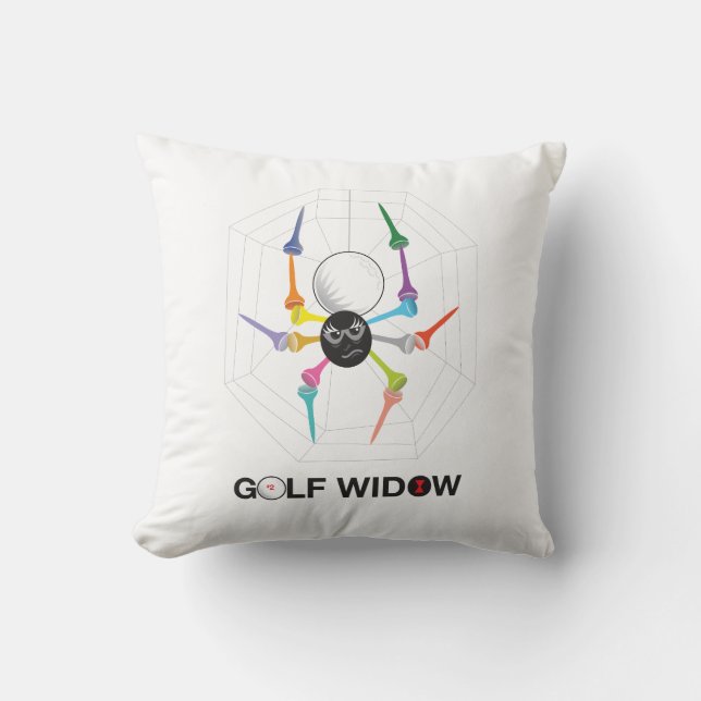 Golf Widow Black Widow Spider Tees Cushion (Front)