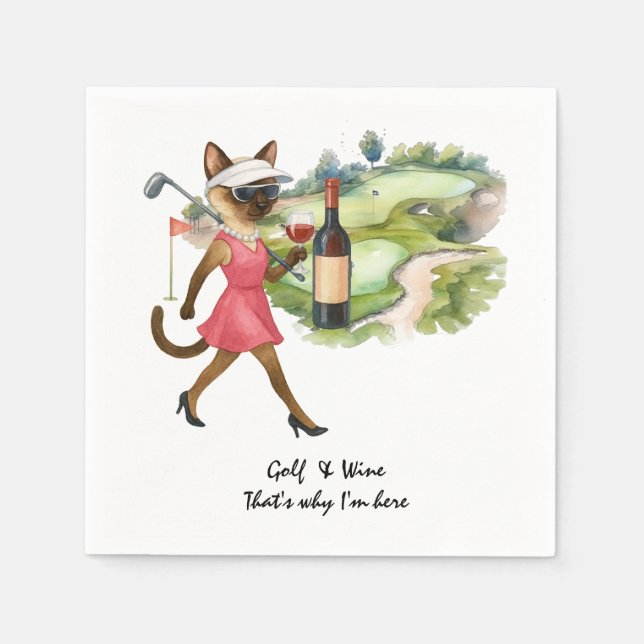 Golf Wine Tasting Event  Napkin (Front)