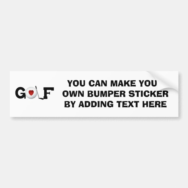 Golf With Golf Ball Tshirts and Gifts Bumper Sticker (Front)