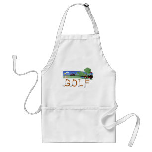 Golf with Golf Carts Standard Apron