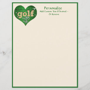 Golf with Golf Club, Greens & Sports Quote