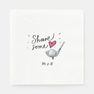 Golf with heart Share some Love Napkin