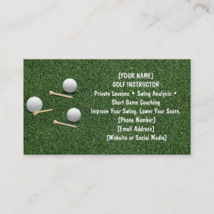 Golf with Name for golfer Business Card