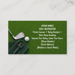 Golf with Name for golfer Business Card