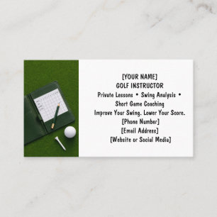 Golf with Name for golfer Business Card