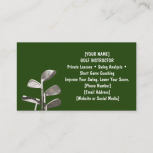 Golf with Name for golfer Business Card