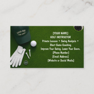 Golf with Name for golfer Business Card