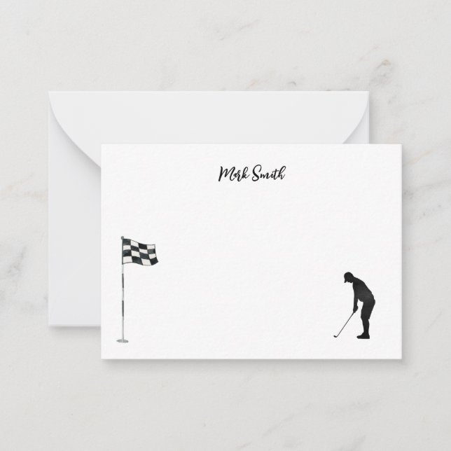 Golf with Name for golfer  Card (Front)