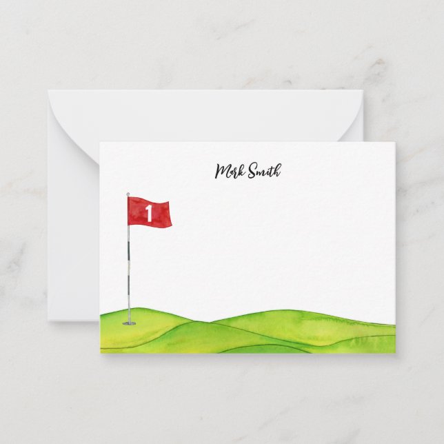 Golf with Name for golfer  Card (Front)