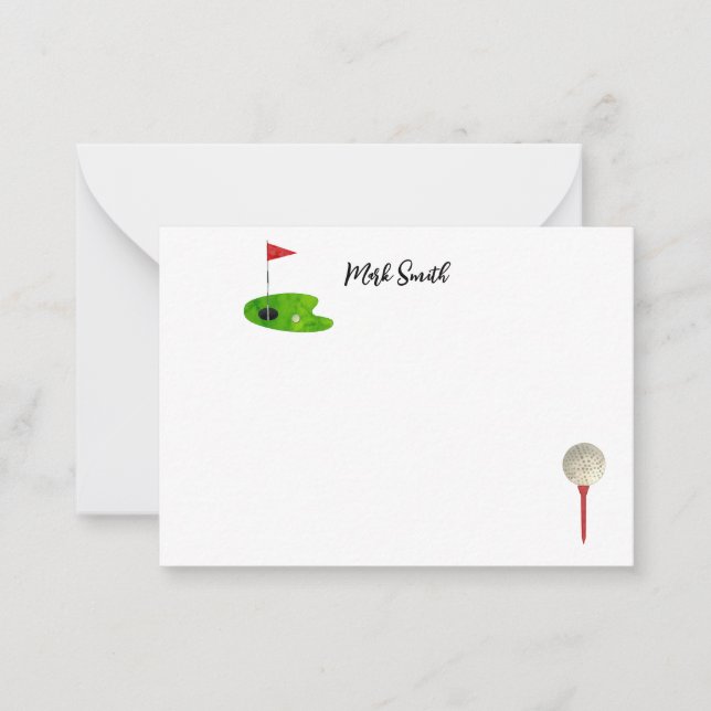Golf with Name for golfer  Card (Front)