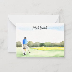 Golf with Name for golfer Note Card