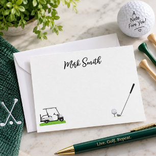 Golf with Name for golfer Note Card
