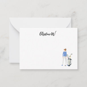 Golf with Name for woman golfer  Card