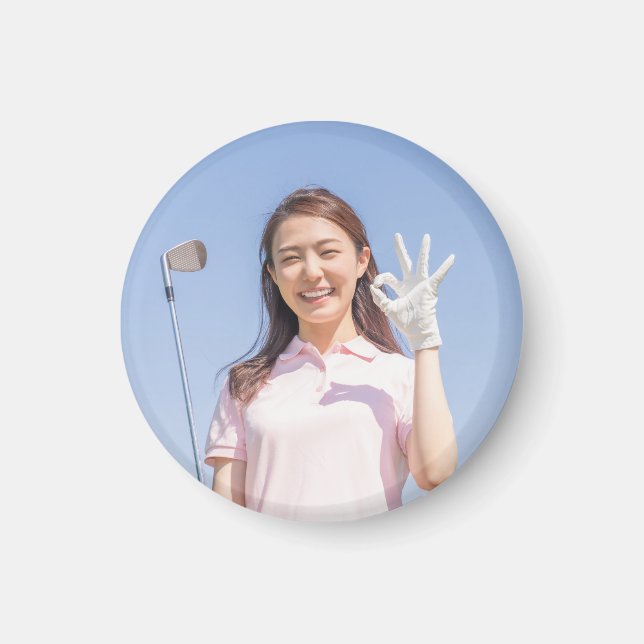 Golf with your own photo   magnet (Front)