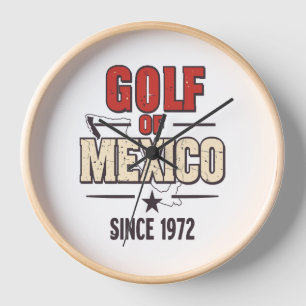 Golf Wives Social Club Flowers Clock