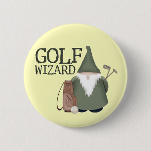 Golf  Wizard 6 Cm Round Badge