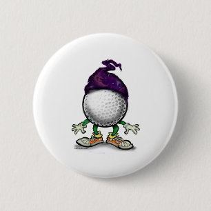 Golf Wizard 6 Cm Round Badge