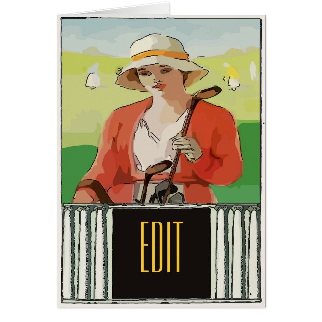 Golf, Woman, edit text (Front)