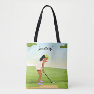 Golf Women golfer stylish weekend Tote Bag