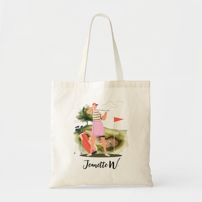 Golf Women golfer  Tote Bag (Front)