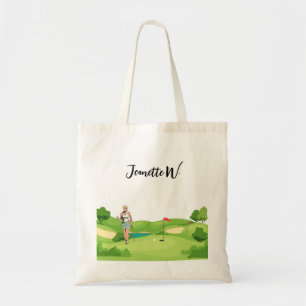 Golf Women golfer  Tote Bag