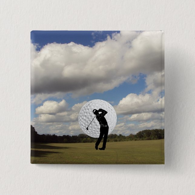 Golf World 15 Cm Square Badge (Front)