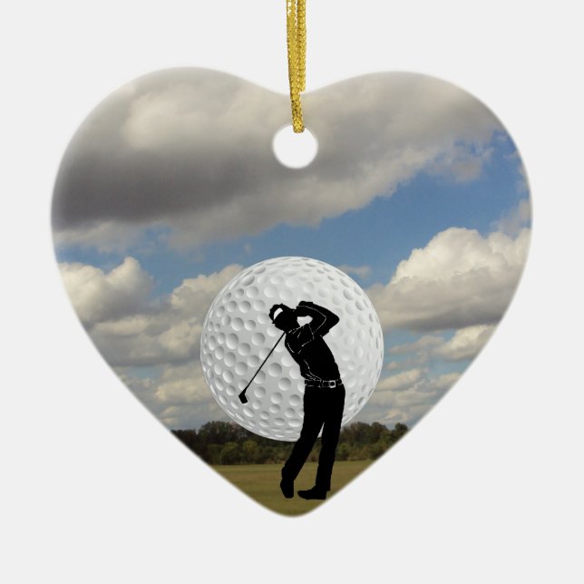 Golf World Ceramic Tree Decoration (Front)
