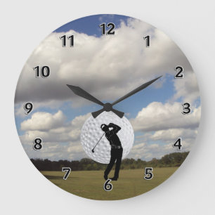 Golf World Large Clock