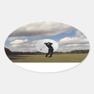 Golf World Oval Sticker