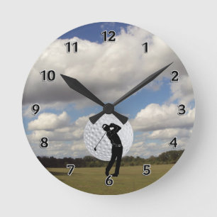 Golf World Round Clock